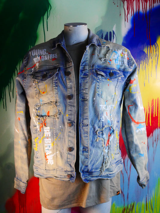 Zeta graffiti splatter jacket