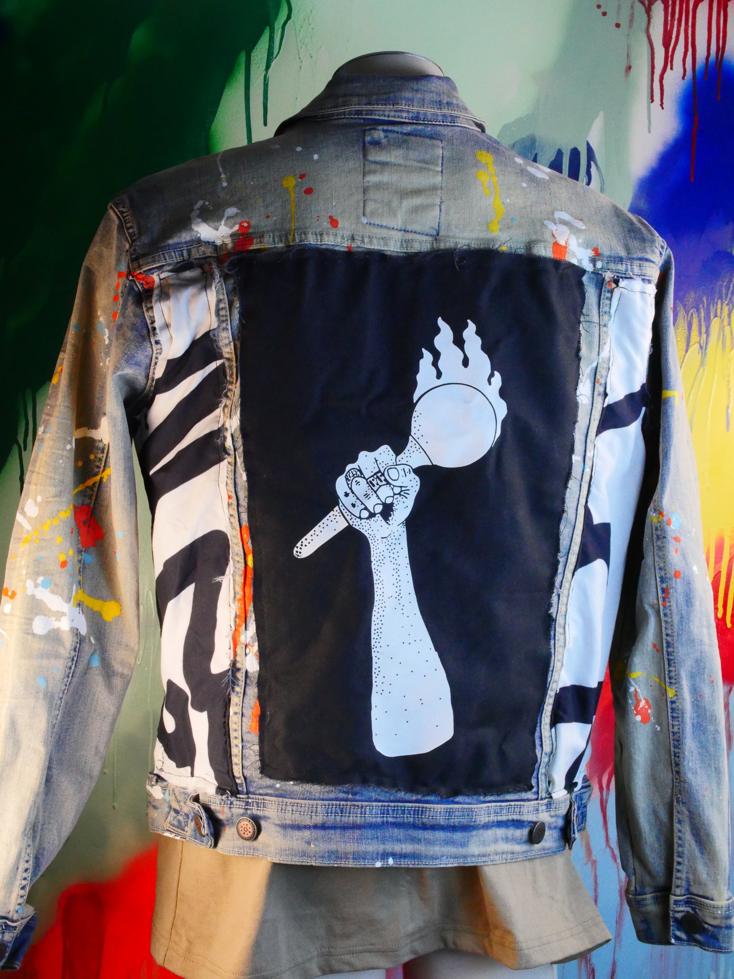 Zeta graffiti splatter jacket