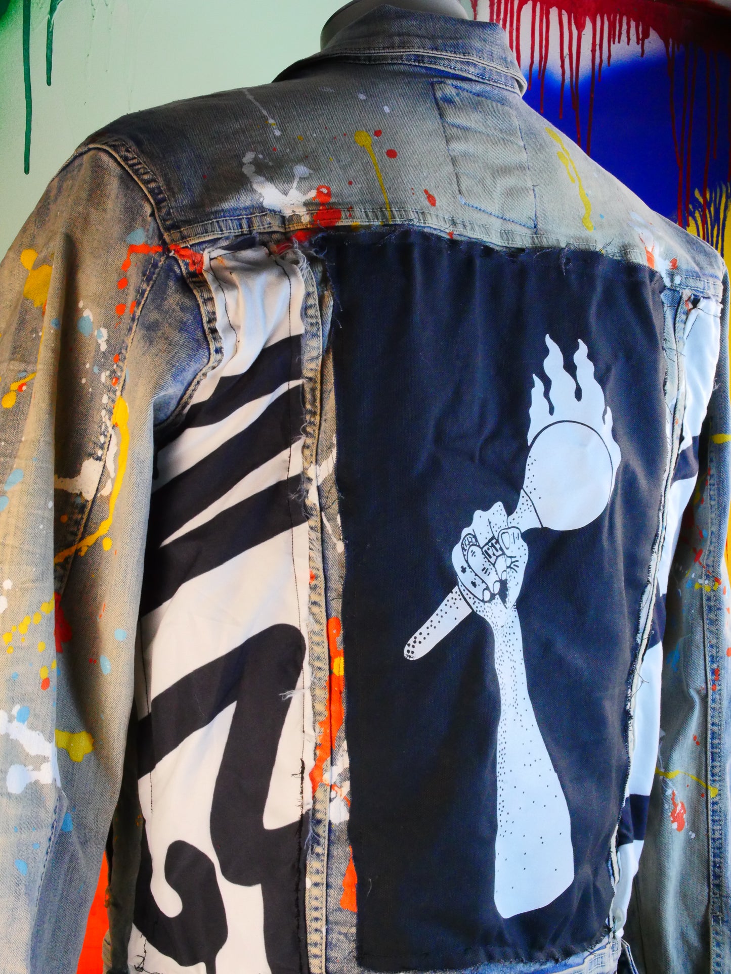 Zeta graffiti splatter jacket