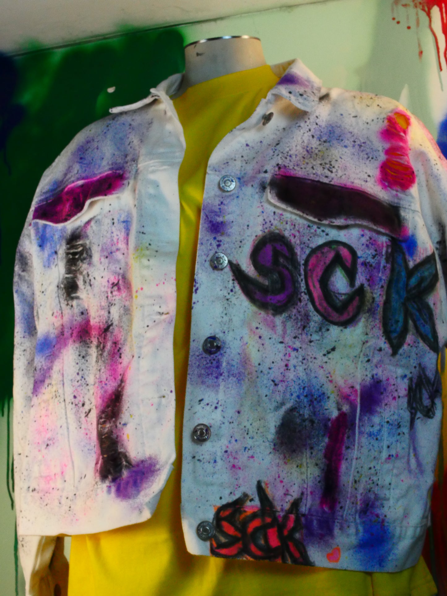 Painted ego war jacket