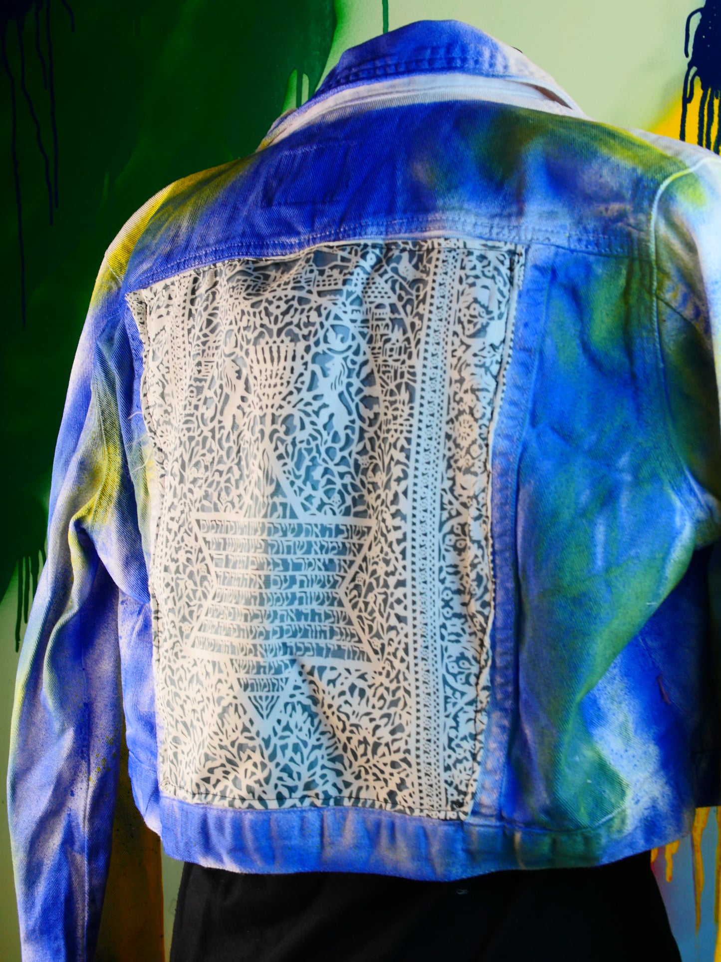 Jewish Paper Cutting Custom Painted Jacket