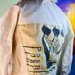 DIY White Denim Jacket – Vintage Haggadah Judaica Art