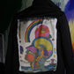 Polo jacket with psych pattern and African border