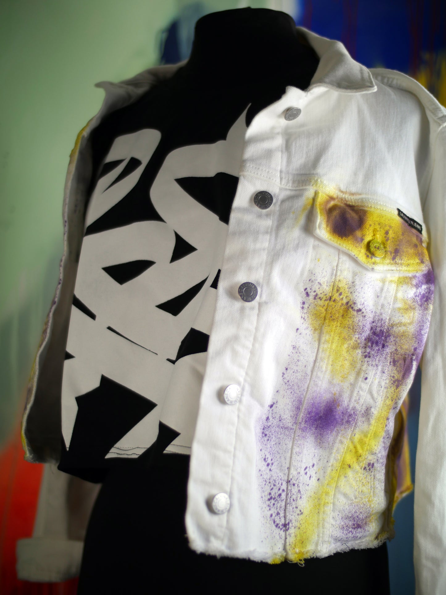 Painted purple heart jacket