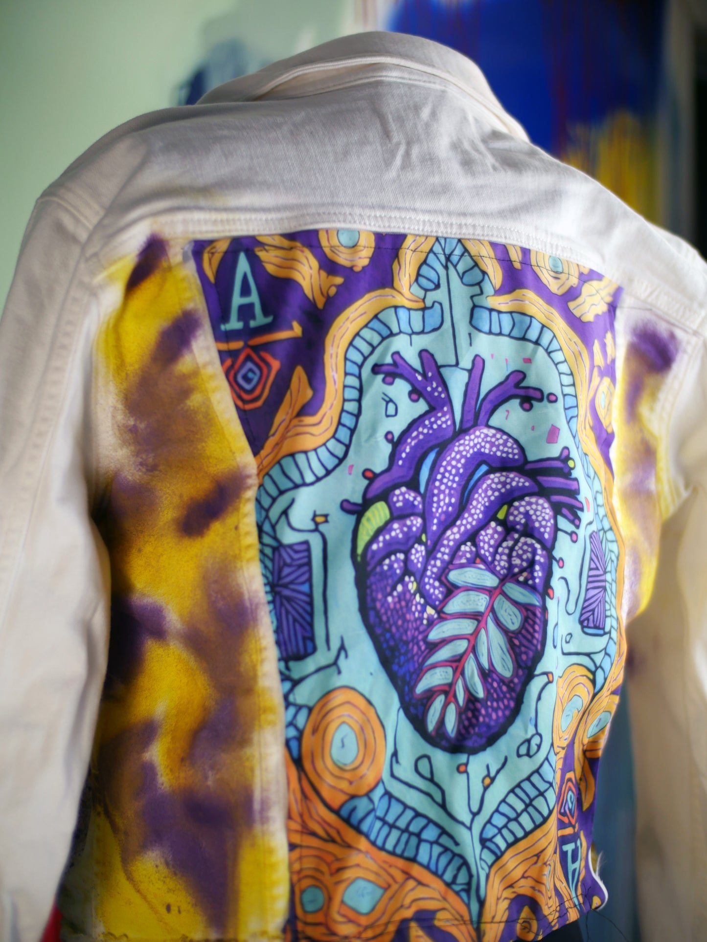 Painted purple heart jacket